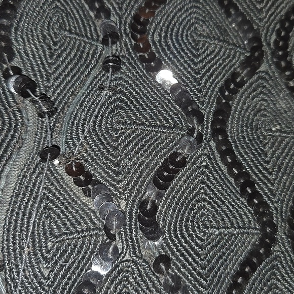 Vintage Cord Sequin Clutch Bag